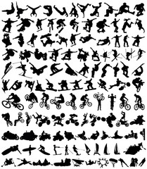 120 Extreme sport silhouette