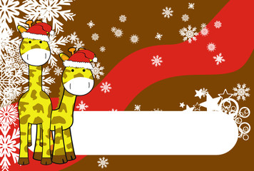giraffe xmas background1