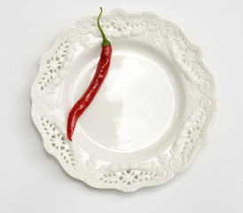 Red Pepper on Plate