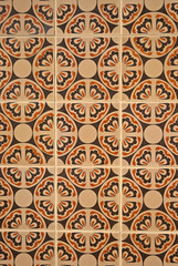 Traditional Portuguese glazed tiles