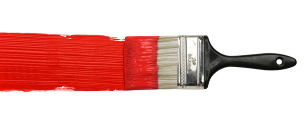 Fototapeta premium Paintbrush With Red Paint