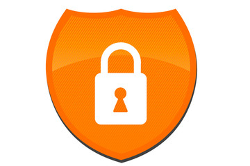 sécurité informatique - cadenas orange