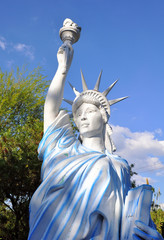 White sculpture of the Statue of Liberty