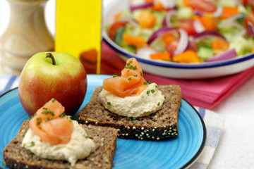 Smoked Salmon with Houmous