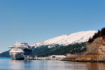 A cruse ship in Alaska