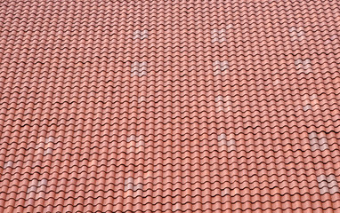 Red Tile Roof Background