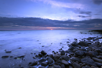 Twilight ocean scene