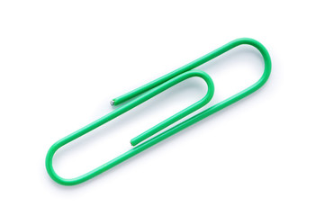 Close up of many colourful paper clips