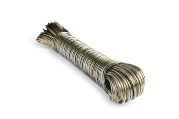 Plastic rope isolated on the white background