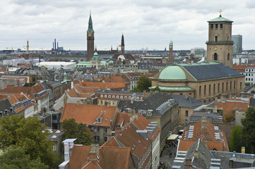 Fototapeta na wymiar Copenhagen city skyline