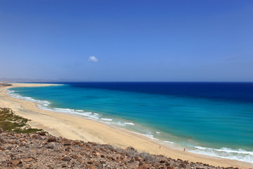 Fototapeta na wymiar lagon plages et couleurs de l'île de fuerteventura