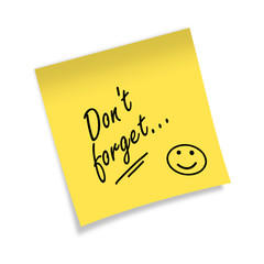 Post-it DON'T FORGET...