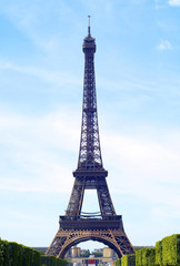 Fototapeta na wymiar The Eiffel tower is one of the most recognizable landmarks in th