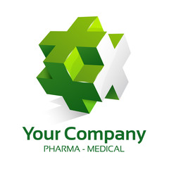 pharmacie logo 3D medical