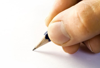Hand with the pencil