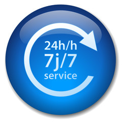 Bouton Web SERVICE 24h/24 7j/7 