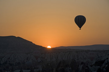 Cappadocia - Hot Air Balloon flying on Goreme - Turkey