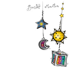 Sankt Martin, Laterne, Laternen, vector, bunt