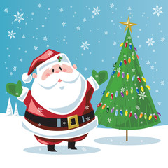 Santa Claus & Christmas tree