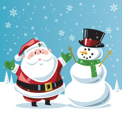 Santa Claus & Frosty the snowman
