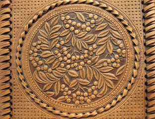 Fragment products from birch bark. Background
