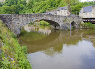 Fototapeta na wymiar gothic bridge, Dinan, Brittany, France