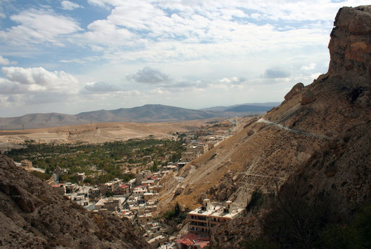 A View of the ancient village of Maalula, Syria.