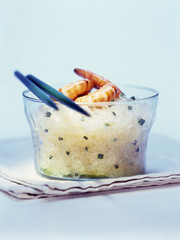 Salade de gambas aux cheveux d'ange