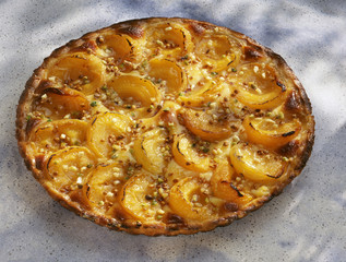 Tarte aux abricots et aux pistaches