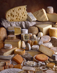 Composition de fromages - obrazy, fototapety, plakaty