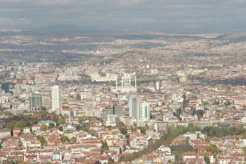 Fototapeta na wymiar Ankara, Turcja - Panoramiczny widok