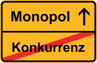 Monopol - Konkurrenz - obrazy, fototapety, plakaty