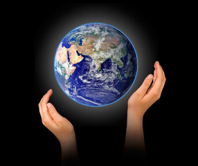 Planet Earth in hands