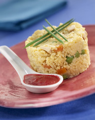 Gâteau de miso sauce betterave