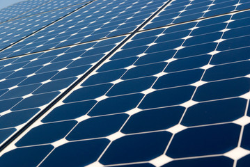 Photovoltaic cells of solar panel, background