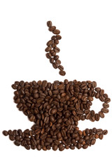 Cup shape coffee beans.