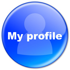 MY PROFILE Web Button (account preferences tools options setup)