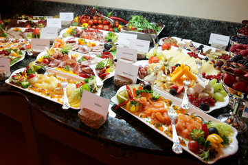 Hotel breakfast board