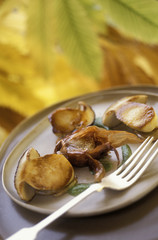 Cèpes à l'échalote confite 