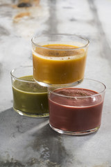 Assortiment de trois soupes