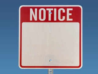 Blank Notice Sign