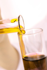 medical test tube with blood sample