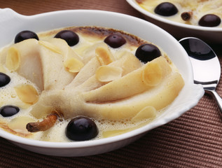 Sabayon de muscat aux poires et au raisin muscat