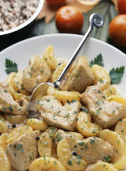 Sauté de dindonneau aux mandarines