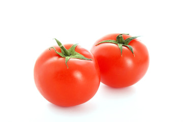 red tomato vegetables isolated on white background