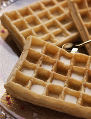 Gaufres à la mousseline d'amandes