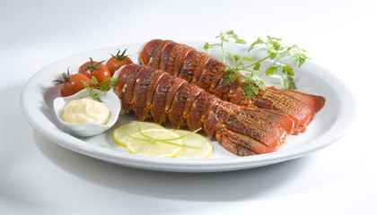 Queues de langouste et mayonnaise
