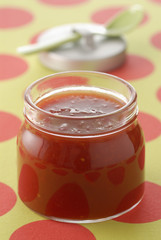 Confiture de tomate et de gelée de pomme