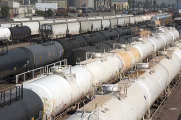 Long Beach's port train yard