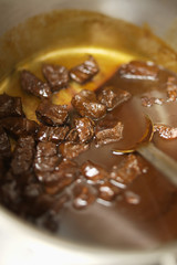 Cuisson du boeuf bourguignon